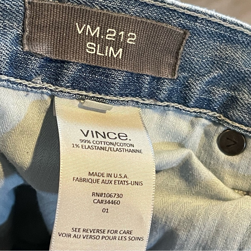 Vince VM 212 slim jeans mens 36x33 pre-owned condition - Picture 16 of 16